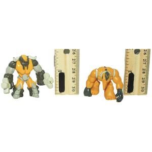 2 Pc Lot - Vintage Gormiti Gravitus The Strong & Bullrock 1.5" Toy Figures